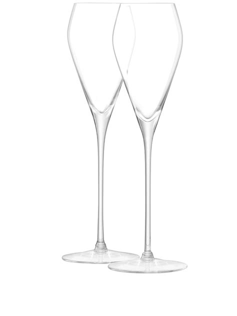 Lsa International Sculpted Prosecco Glasses Set In Transparent | ModeSens