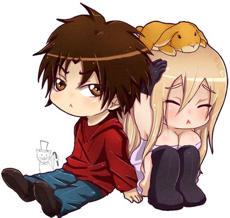chibi anime couple kawaii style romantic pose adorable scene
