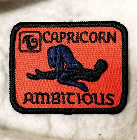 Vintage Capricorn Astrology Sign Sex Position Embroidered Iron On Patch 2 1 2 X 2 Etsy