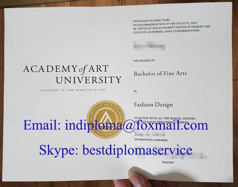 Academy of Art University diploma, Academy of Art University degree ...