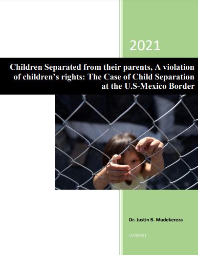 Children Separated from their parents, A violation of children's rights ...