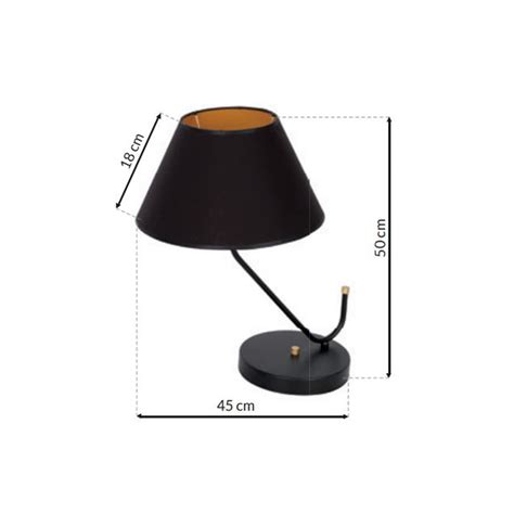 Lampka Nocna VICTORIA Czarny Złoty MLP4914