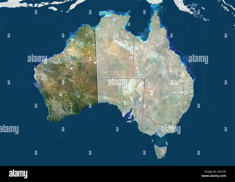 Australia And The State Of Western Australia True Colour Satellite