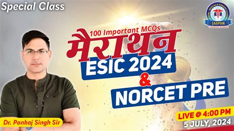 Special Marathon Class For Esic Norcet Pre Dsssb By Dr Pankaj