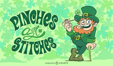 Leprechaun Quote Illustration Design Vector Download