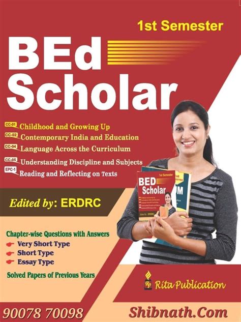 B Ed St Semester Book Bed Scholar By Erdrc Version English Rita