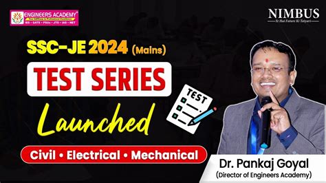 Ssc Je Mains Test Series Civil Electrical Mechanical Test