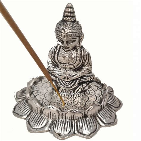 Aluminium Incense Burner Buddha Lotus Cm The Blue Lotus Shop