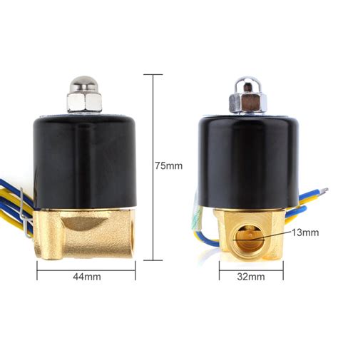 Электромагнитный клапан DC 12V 1/4 ''электрический клапан латунный ...