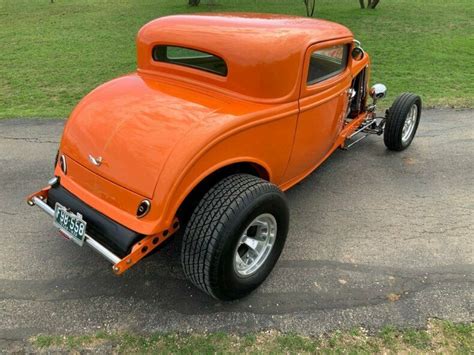 1932 Ford Coupe 32 HOT ROD 350 AC LEATHER WAY COOL 3524 Miles Orange Coupe 350 V for sale - Ford ...