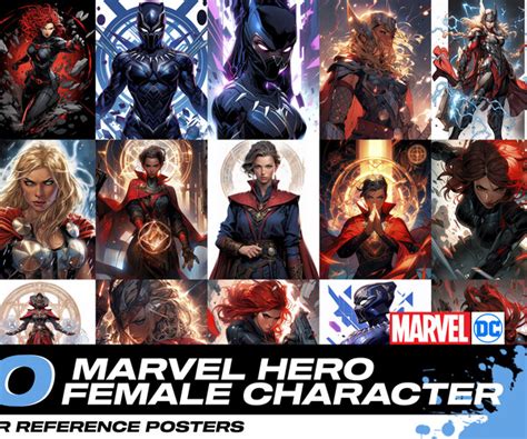 ArtStation - 100 Marvel & DC Female Characters Posters |8K Reference ...