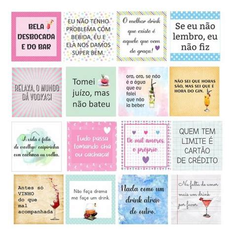 Tag Personalizada Mini Cartão Divertido P Drinks Bebida 100u R 29 9