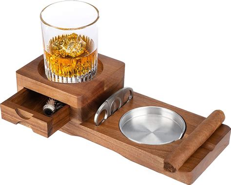 Wooden Cigar Ashtray Whisky Glass Holder With Drawer Cigar Ashtray Portable Wooden Ashtray Buy