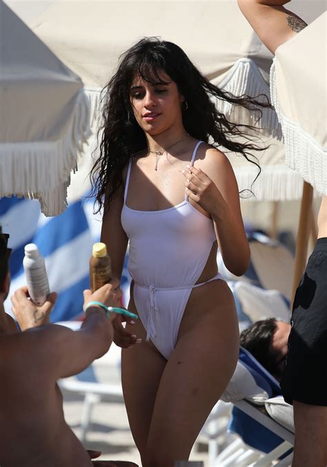 Camila Cabello Thefappening Tits And Cameltoe At A Beach In Miami The Fappening