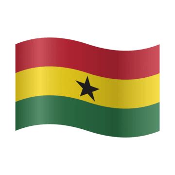 Vector Realistic Illustration Of Ghana Flags Ghana Flag Ghana Flag