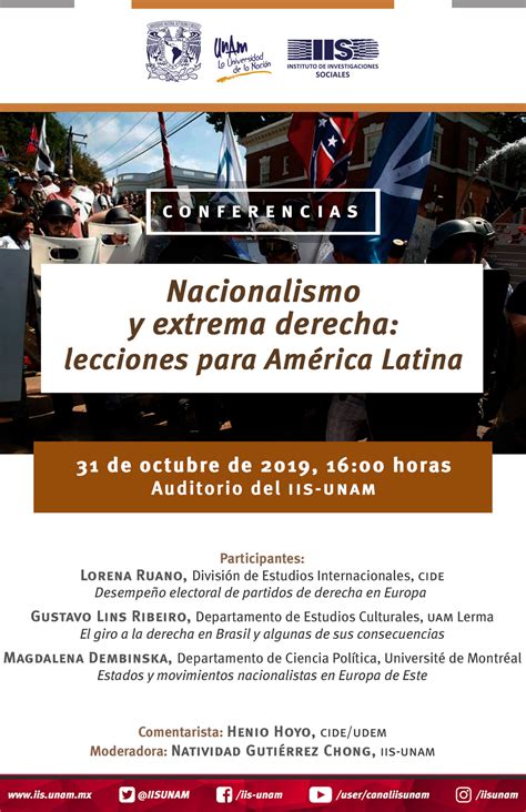 CONFERENCIA Nacionalismo y extrema derecha Lecciones para América Latina Colegio de