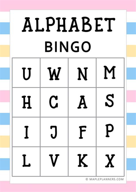 Alphabet bingo game – Artofit