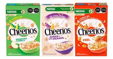 3 Cereal Nestlé Cheerios Manzana Canela Avena Miel Envío Gratis