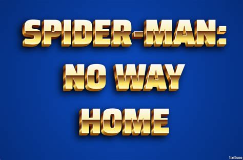 Spider-Man: No Way Home Text Effect and Logo Design Movie