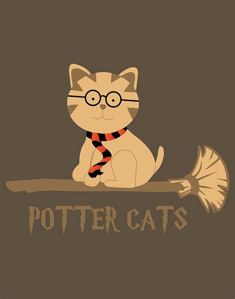 Potter Cats Cute Harry Pawter Kitten 4hues Digital Art By Khau Quan Ho