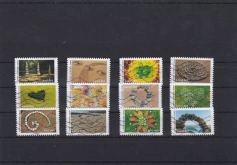 France Land Art Serie Complete De Timbres Obliteres Eur