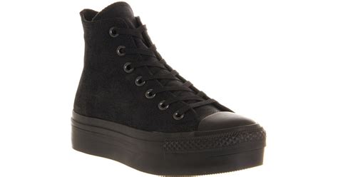 Converse All Star Hi Platform in Black | Lyst