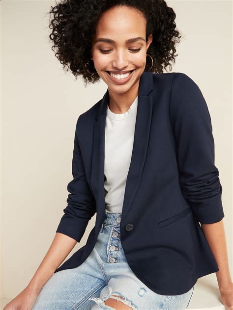 Classic Ponte Knit Blazer For Women Old Navy