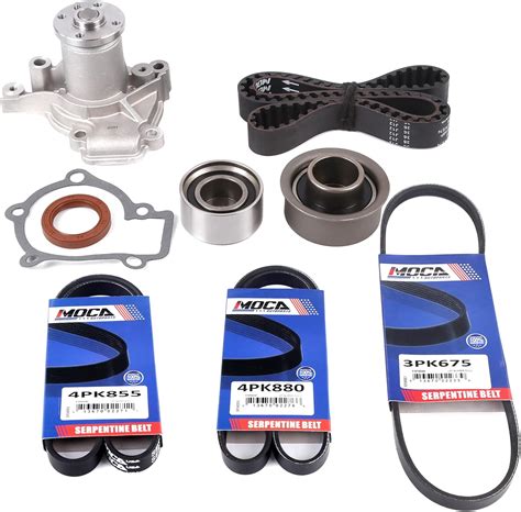 Mplus Timing Belt Kit And Water Pump And 3 Pcs Serpentine Belt Fits 2001 2006 For