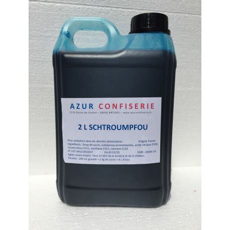 Concentré Schtroumpfou pour granité 2 litres Azur Confiserie