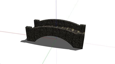 小型石头拱桥su模型景观小品土木在线
