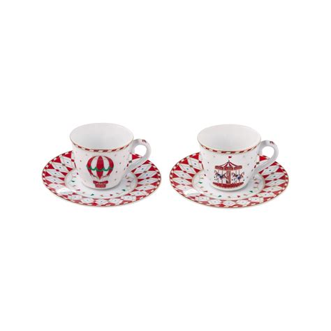 Set Tazzine Caff Con Piattino Christmas Wonderland Easylife Boutique