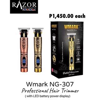 Wmark Ng Rechargeable Hair Detailer Trimmer Gold Bronze Razor