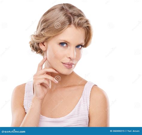 Flaunting Her Flawless Complexion. an Elegant Young Woman Isolated on a