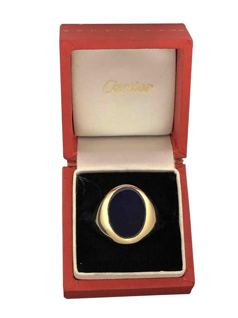 Cartier Vintage Gents Gold And Lapis Signet Ring At 1stdibs Cartier