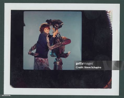 american actress ally sheedy embraces  robot  star   film