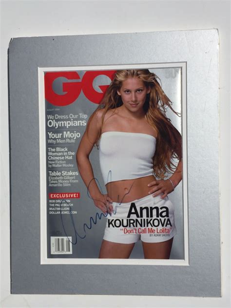 Anna Kournikova Gq Magazine Full Signature Autograph Sexy Hot Ebay