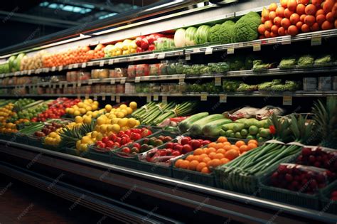 premium photo healthy food choices   supermarket aisle