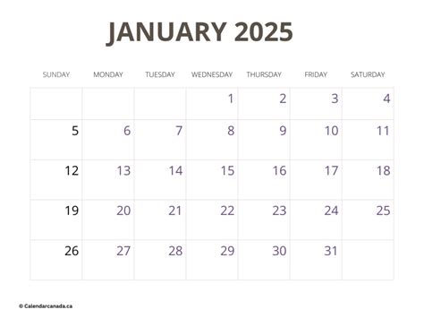 January 2025 Calendar Free Printable Templates Free Printable