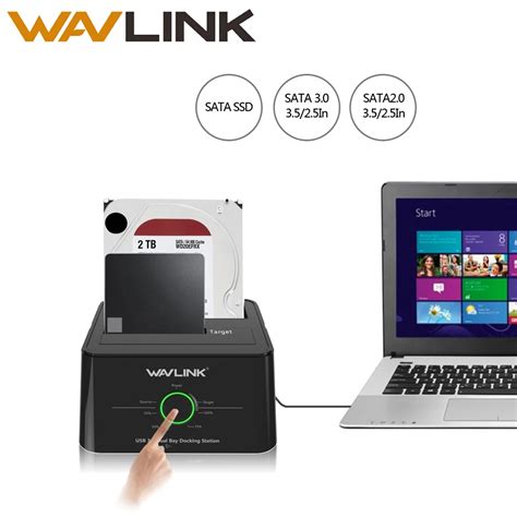 Wavlink Usb C 3 1 To Sata Dual Bay External Hard Drive Docking Station For 2 5 3 5 Hdd Ssd