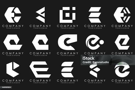 Mega Koleksi Huruf E Logo Desain Inspirasi Logo Abstrak Geometris