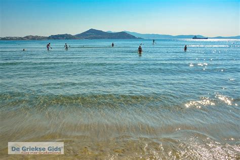 Agios Georgios Zandstrand Vlakbij Naxos Stad Saint George Beach