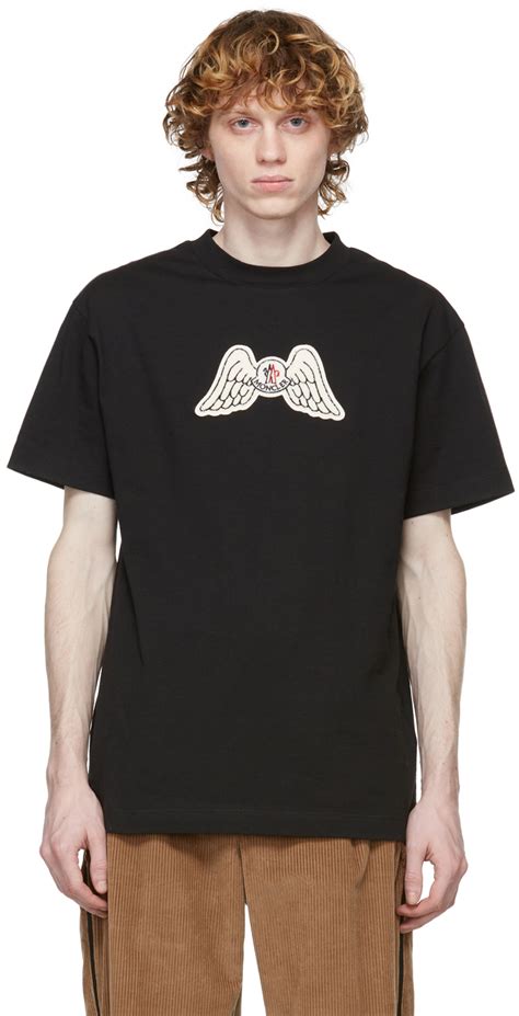 Moncler Genius Moncler Palm Angels Black Logo T Shirt Moncler Genius