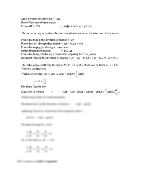 SOLUTION: Fluid Dynamics Euler's Equation of Motion - Studypool