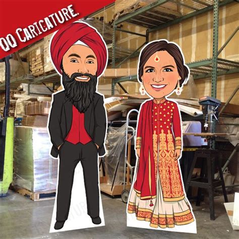 Indian Wedding Life Size Cutout Standee We Draw Caricature From Your