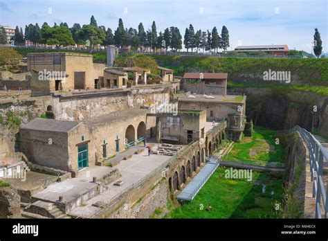 Boat houses in the ruins of herculaneum hi-res stock photography and ...