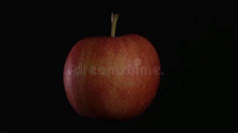 Red Apple Spinning On A Black Background Stock Footage Video Of Apple