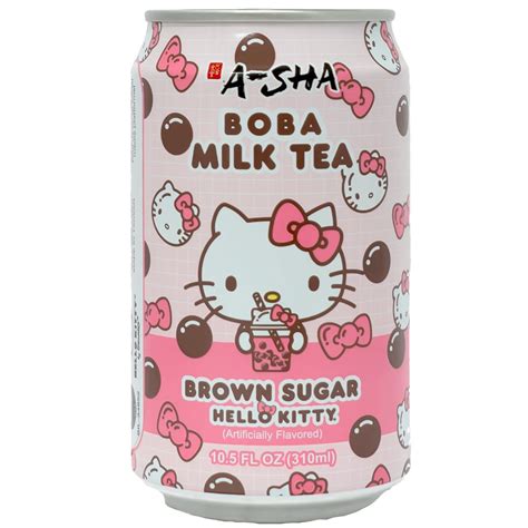 Asha Hello Kitty Boba Milk Tea Brown Sugar Flavor 310ml