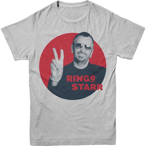 Ringo Starr Circle Of Peace Mens Silver T Shirt Ringo Starr Mens Slim