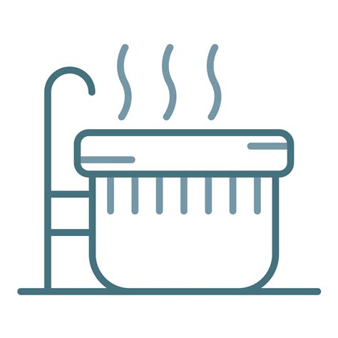 Hot Tub Line Two Color Icon Vector Art At Vecteezy