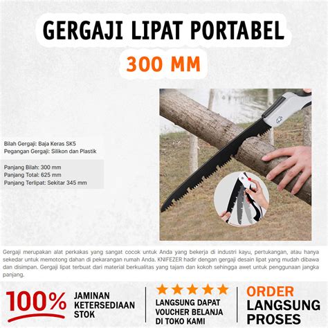 Jual Gergaji Lipat Portabel Folding Wood Hand Saw Mm Black